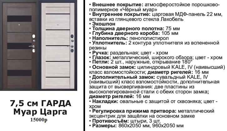 Металлические двери Металл / МДФ