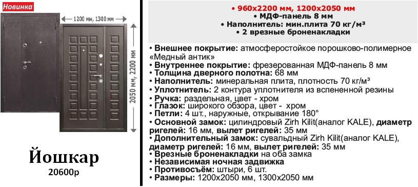 Металлические двери Металл / МДФ